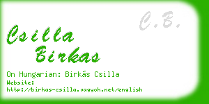 csilla birkas business card