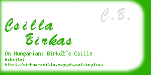 csilla birkas business card